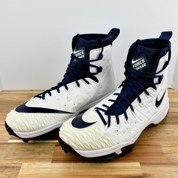 Nike Force Savage Pro 2 Football Cleats‎ High Top White Navy Mens 14 Wide main image 8
